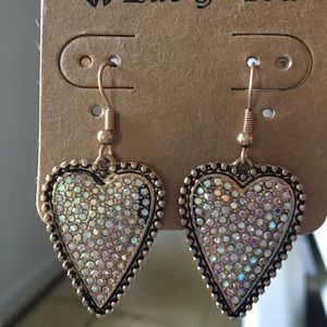 Heart Earrings French Wire New